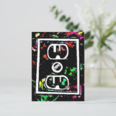 ブラックライト/ネオンスプラッシュ"アウトレット" by Levi G. ポストカード (スタンド正面)