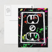 ブラックライト/ネオンスプラッシュ"アウトレット" by Levi G. ポストカード (正面/裏面)