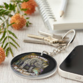 ブラックライノを覚える キーホルダー (正面右)