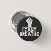 ブラックライフの問題の抗議を呼吸できないblem 缶バッジ (正面&裏面)