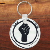 ブラックライフの物質拳を持つキーチェーン キーホルダー (正面)