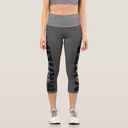 ブラックライフズマタータイポグラフィ カプリレギンス (正面)