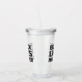 ブラックライフズマターブラックモダンはっきりしたタイポグラフィ アクリルタンブラー (左)