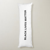 ブラックライフズマターホワイトとブラック文字ミニマリスト ボディピロー (裏面 (縦))