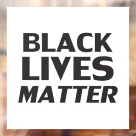 ブラックライフズマターホワイトブラックモダンタイポグラフィ ウィンドウサイン