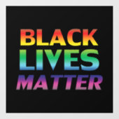 ブラックライフズマターレインボータイポグラフィlgbtブラック ウィンドウサイン (シート)