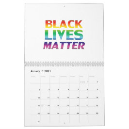 ブラックライフズマターレインボープライドモダンタイポグラフィ カレンダー