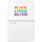 ブラックライフズマターレインボープライドモダンタイポグラフィ カレンダー (3月 2026)