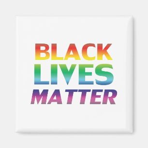 ブラックライフズマターレインボーモダンタイポグラフィlgbt マグネット