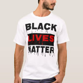 👊ブラックライフズマター感動的引用文 Tシャツ (正面)