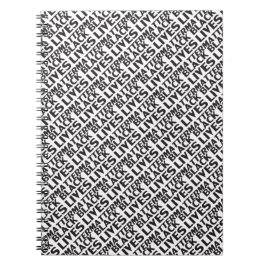 ブラックライフズマター白黒タイポグラフィパターン ノートブック
