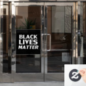 ブラックライフズマター白黒モダンタイポグラフィ ウィンドウサイン (オフィスドア)