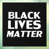 ブラックライフズマター白黒モダンタイポグラフィ ウィンドウサイン (シート3)