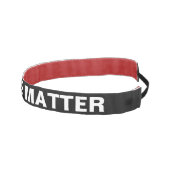ブラックライフズマター白黒文字ミニマリスト アスレチックヘッドバンド (右)