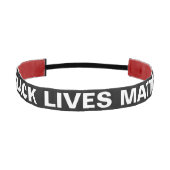 ブラックライフズマター白黒文字ミニマリスト アスレチックヘッドバンド (正面)