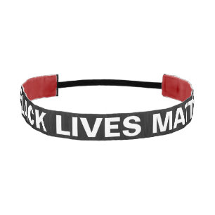 ブラックライフズマター白黒文字ミニマリスト アスレチックヘッドバンド