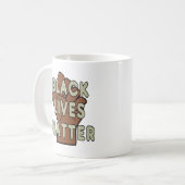 ブラックライフズマターBLM コーヒーマグカップ (正面左)