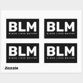 ブラックライフズマターBLM 長方形シール (シート)