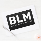 ブラックライフズマターBLM 長方形シール (封筒)