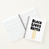 ブラックライフズマターBLM 3黄ストライプ色 ノートブック (内部)