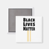 ブラックライフズマターBLM 3黄ストライプ色 マグネット (正面/裏面)