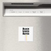 ブラックライフズマターBLM 3黄ストライプ色 マグネット (インサイチュ (食洗機))