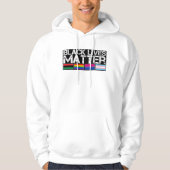 ブラックライフズマターLGBTフード付きスウェットシャツ パーカ (正面)