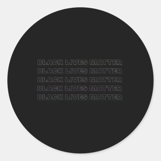 ブラックライフズ人種的認識度 ラウンドシール (正面)