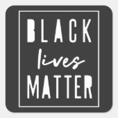 ブラックライフズ問題 | BLMレースの平等モダン スクエアシール (正面)