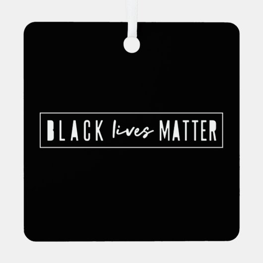ブラックライフズ問題 | BLMレースの平等モダン メタルオーナメント (裏面)