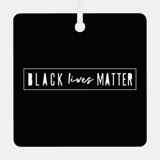 ブラックライフズ問題 | BLMレースの平等モダン メタルオーナメント (正面)