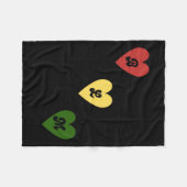 ブラックライフハートシール フリースブランケット (正面(横))