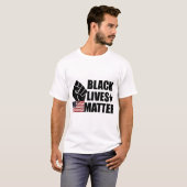 ブラックライフマターコレクションUSA国旗 Tシャツ (正面フル)