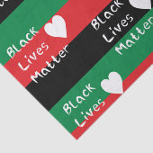 ブラックライフマターパンアフリカ国旗の白ハート 薄葉紙 (詳細)