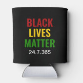 ブラックライフマターブルイエローグリーンBHM 缶クーラー (裏面)