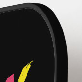 ブラックライフマ絵画テント01編集可能カラー ピックルボールラケット (左詳細)