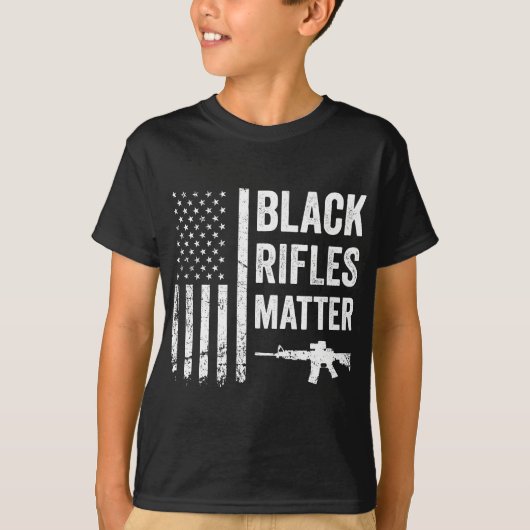 ブラックライフル問題 – おもしろい Pro Gun Rights America Tシャツ (正面)