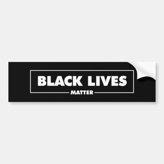 ブラックライフ問題 バンパーステッカー (正面)