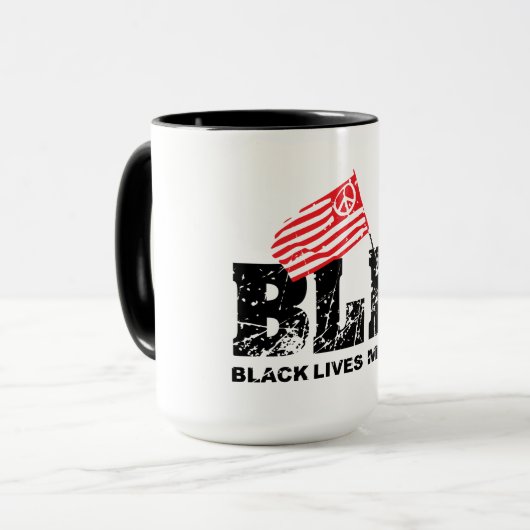ブラックライフ問題 マグカップ (正面左)