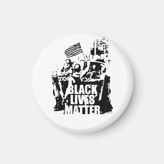 ブラックライフ問題 マグネット (正面)