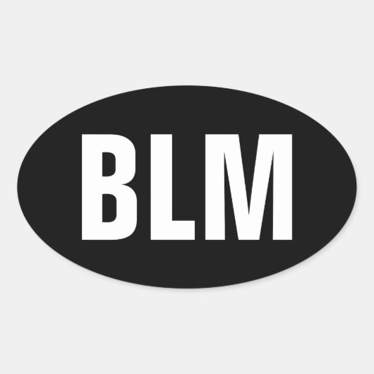 ブラックライフ問題 楕円形シール (正面)