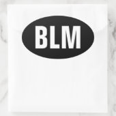 ブラックライフ問題 楕円形シール (バッグ)