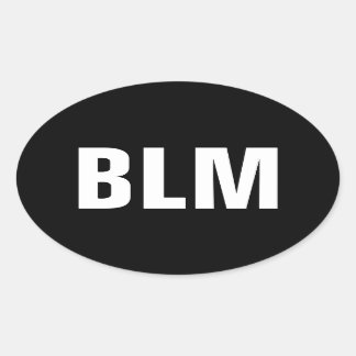 ブラックライフ問題 楕円形シール