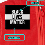 ブラックライフ問題 缶バッジ<br><div class="desc">非暴力的な抗議と人種的正義に捧げられた「黒い生活の問題」運動への支持を示しなさい。</div>