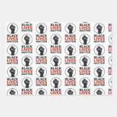 ブラックライフ物質デザイン包装紙セット ラッピングペーパーシート (正面)