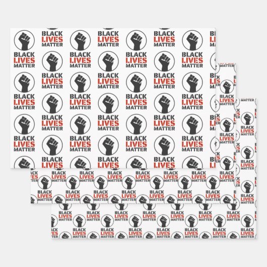 ブラックライフ物質デザイン包装紙セット ラッピングペーパーシート (セット)