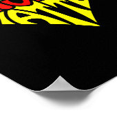 ブラックライフ物質ハートグラフィックパンアフリカ国旗 ポスター (角)