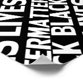 ブラックライフ物質、白黒パターン ポスター (角)