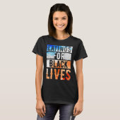 ブラックライフ用ラテン系BLM Tシャツ (正面フル)
