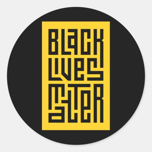ブラックライフ3ステッカー ラウンドシール (正面)